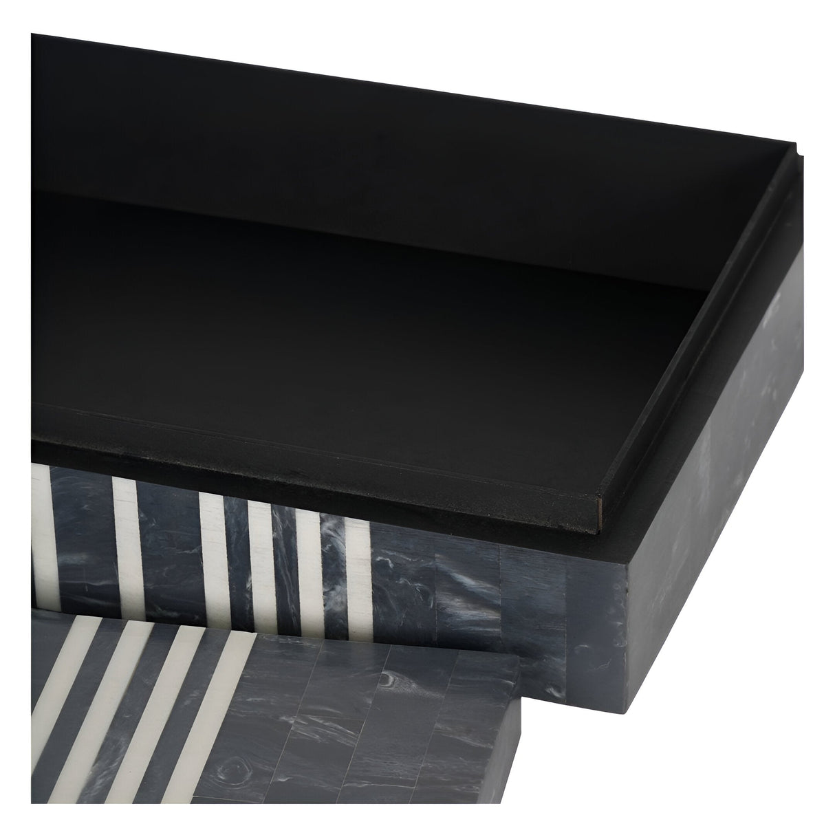 Peebles Storage Box With Lid - Grey & White