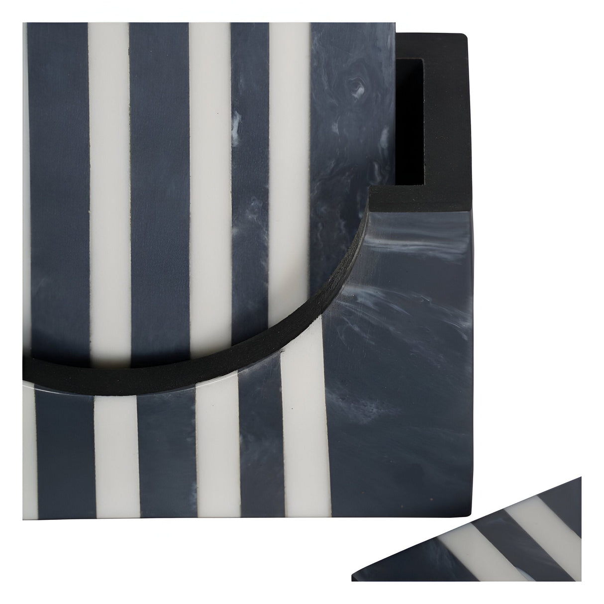 Peebles Coaster Set of 4 - Grey & White