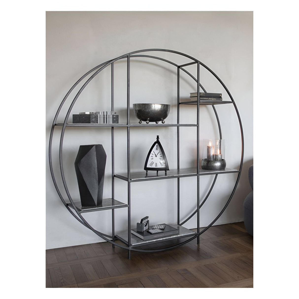 Peebles Coaster Set of 4 - Grey & White