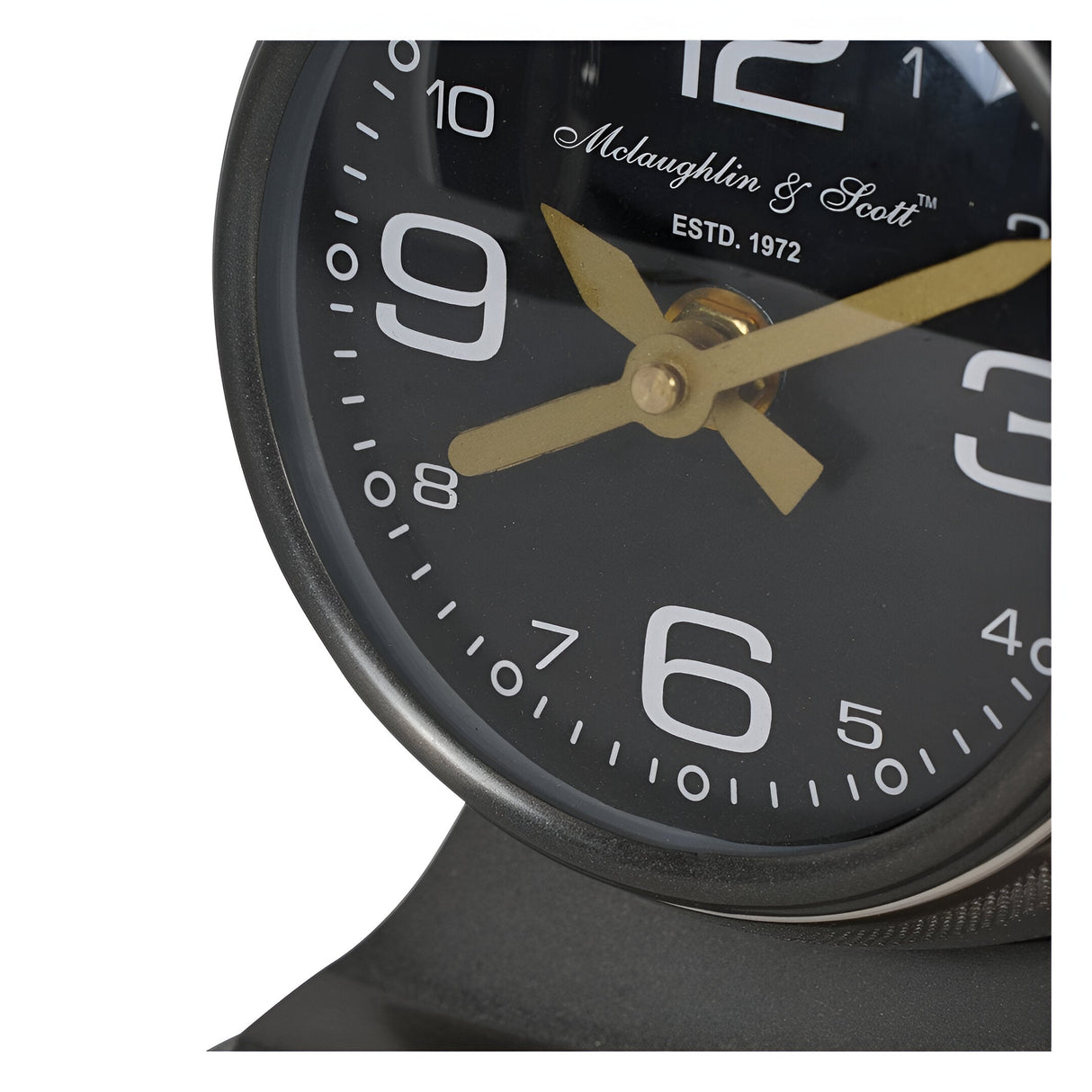 Aviation Small Mantel Clock 15cm - Black & Gold