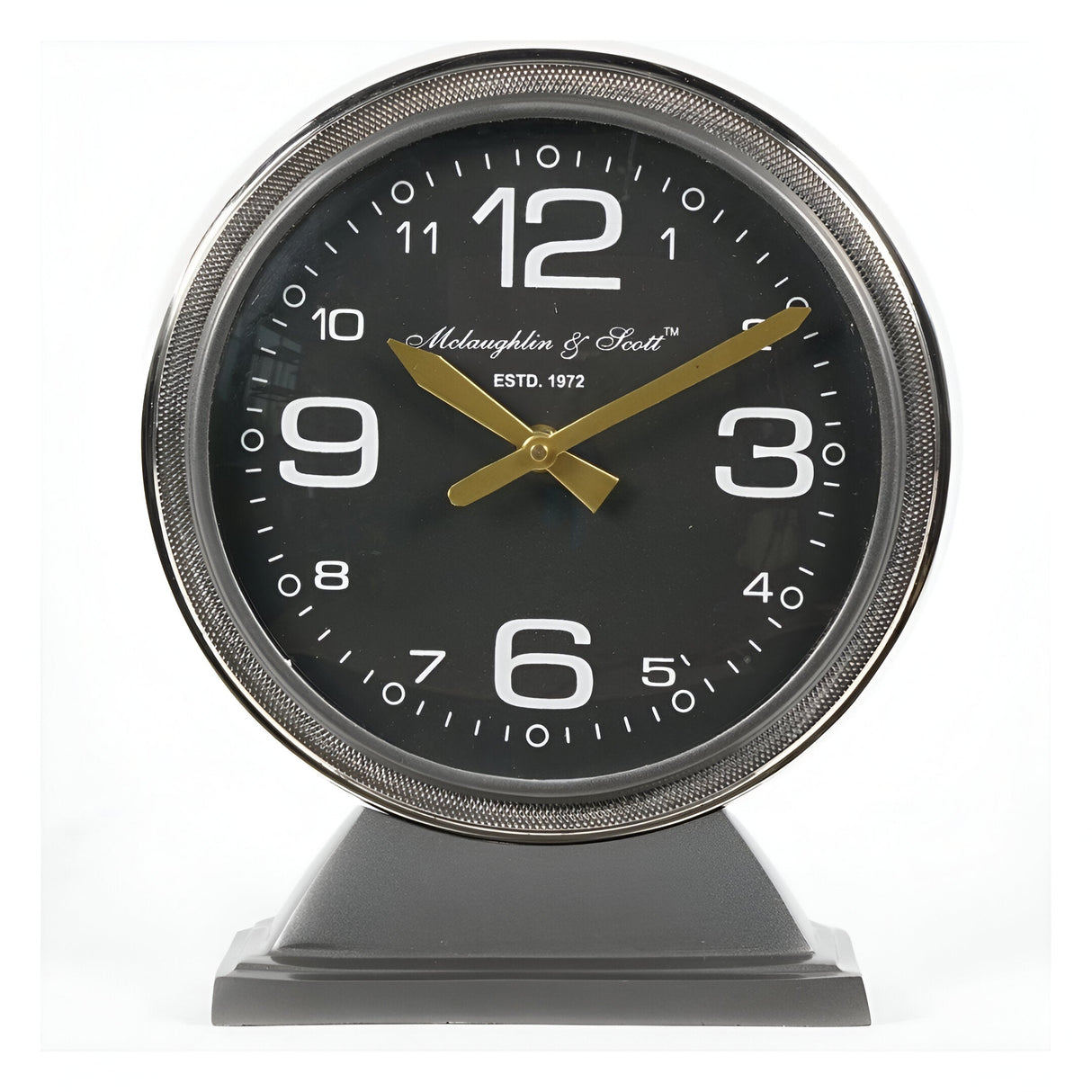 Aviation Small Mantel Clock 15cm - Black & Gold