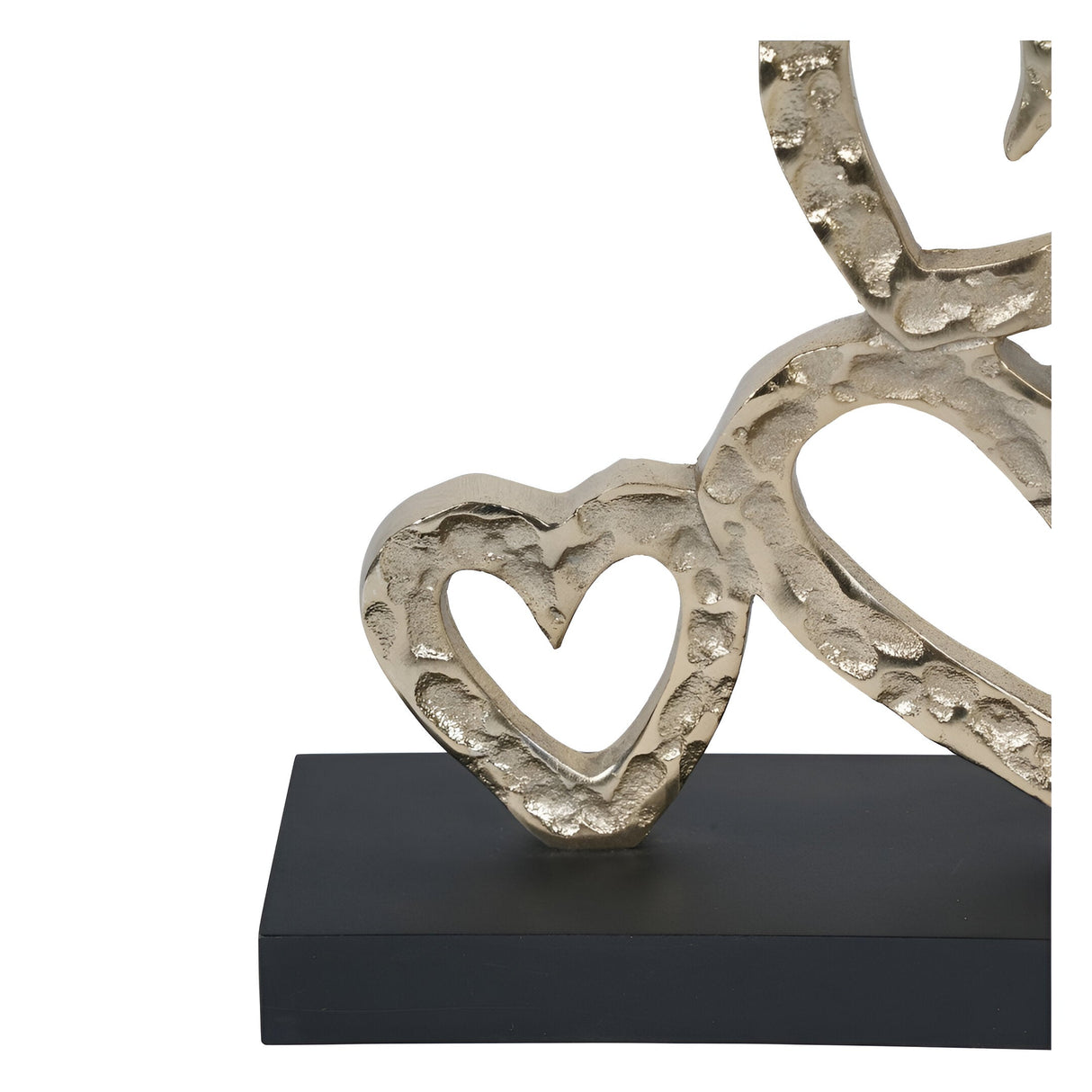 Multi Hearts Figurine With Black Wooden Base - 42.5cm