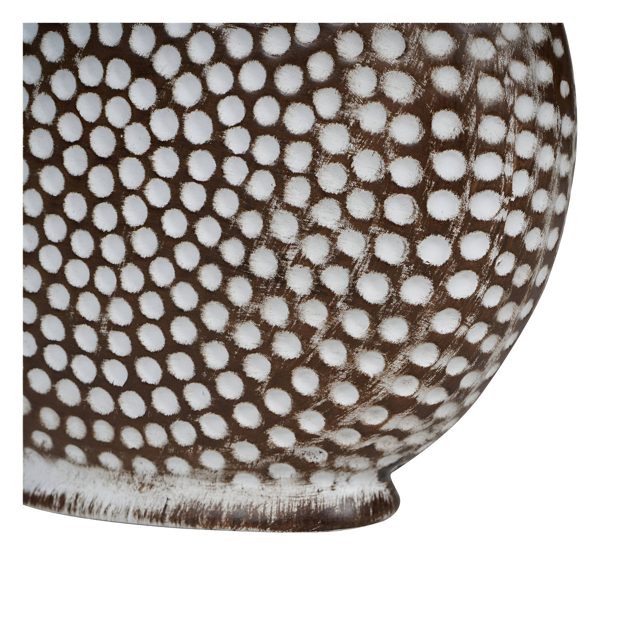 Chariot Round Table Lamp 48cm - Brown With Ivory Oval Drum Shade