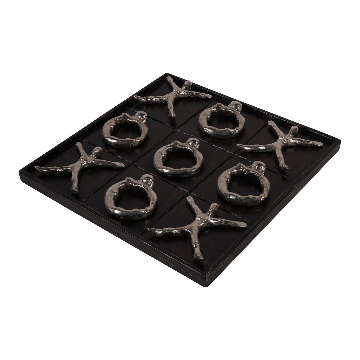 Human Form Noughts & Crosses - Black & Silver