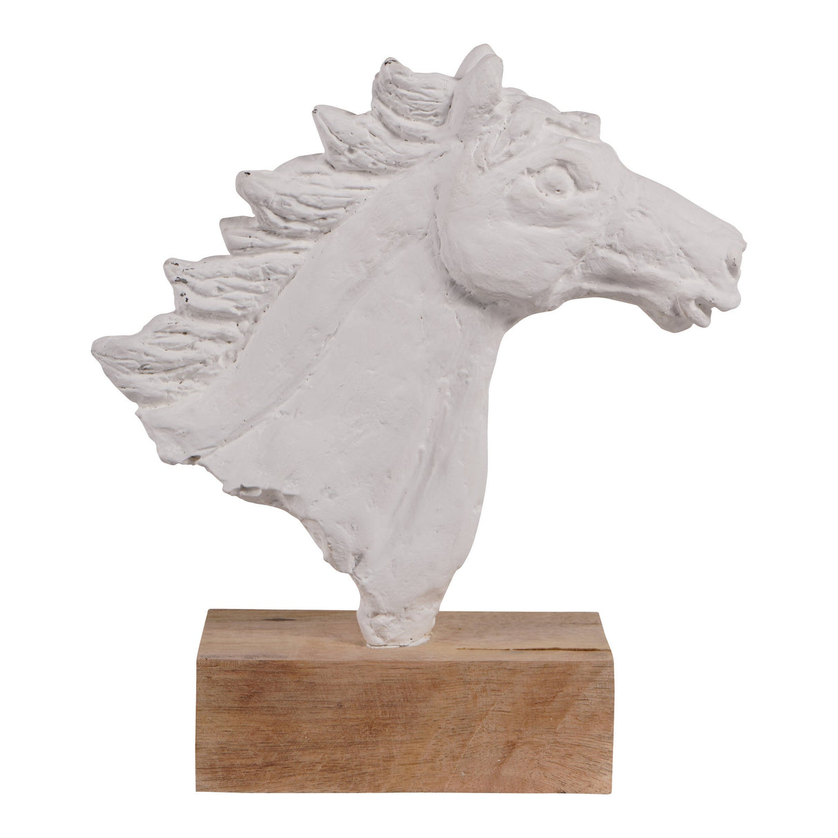 Abstract Carved Horse Figurine - 27.5cm