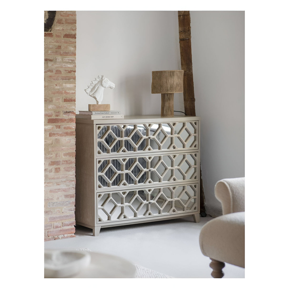 Abstract Carved Horse Figurine - 27.5cm