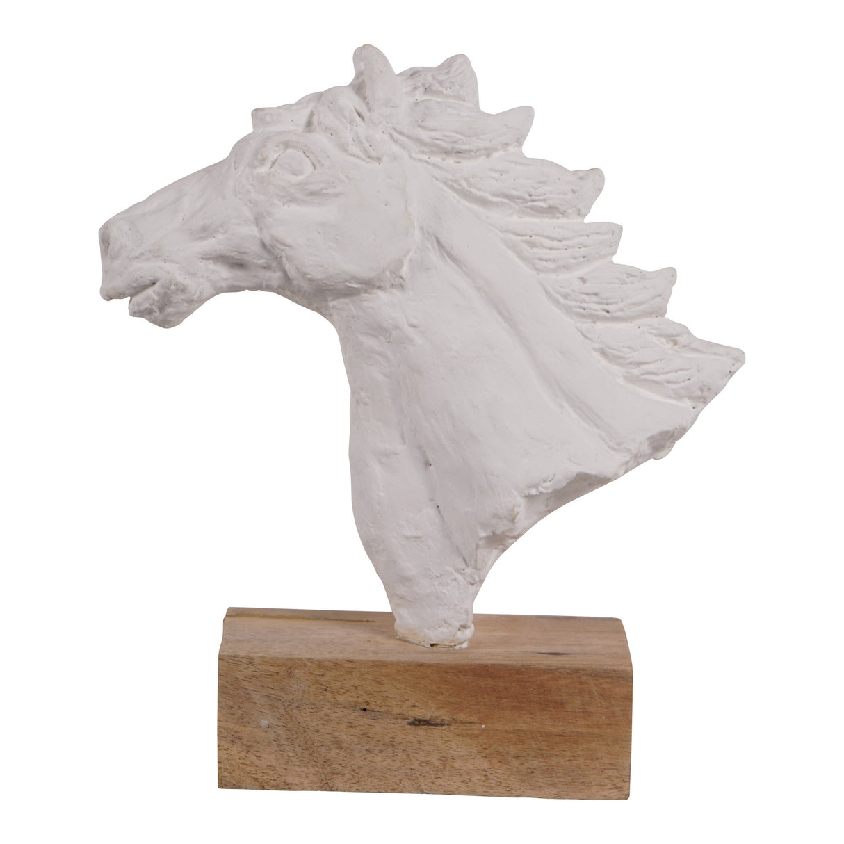 Abstract Carved Horse Figurine - 27.5cm