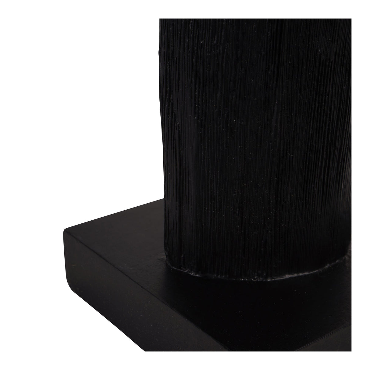 Abstract Black Burnished Standing Buddha Sculpture - 110cm