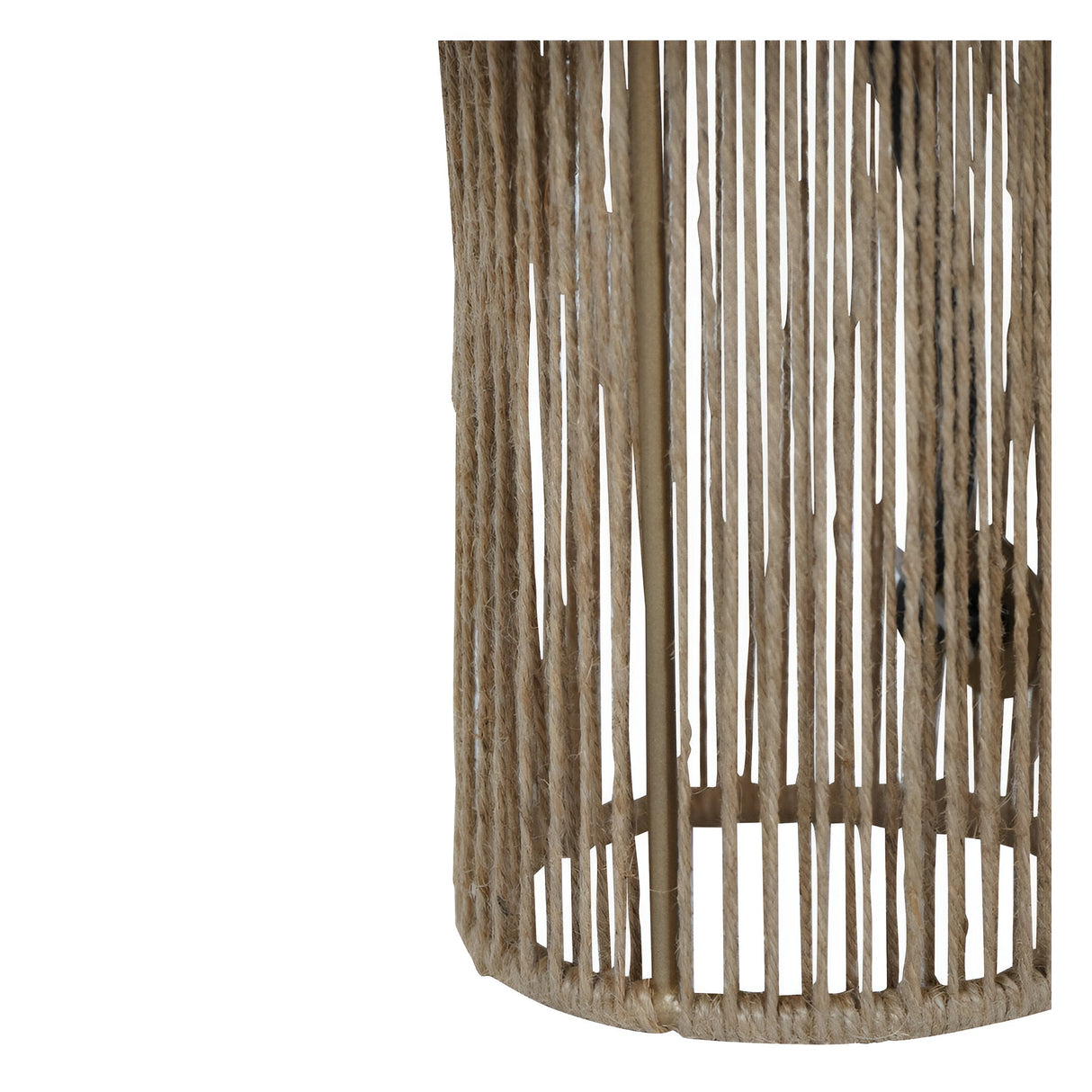 Natrang Mini Table Lamp - Brown With Jute Shade