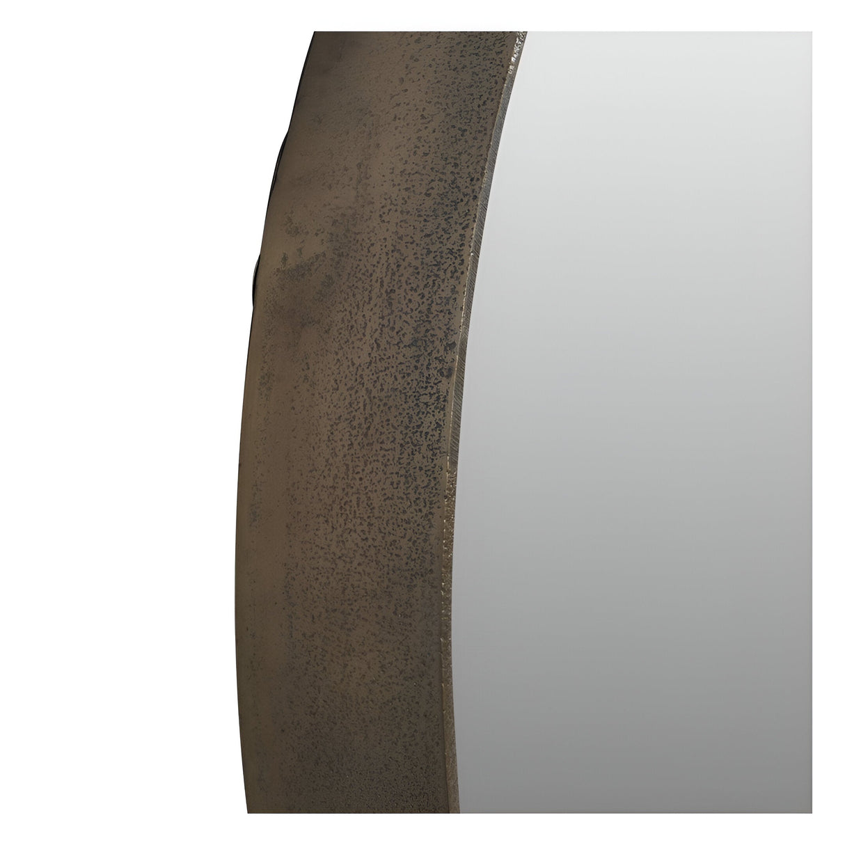 Oslo Brass Textured Round Wall Mirror - 100cm