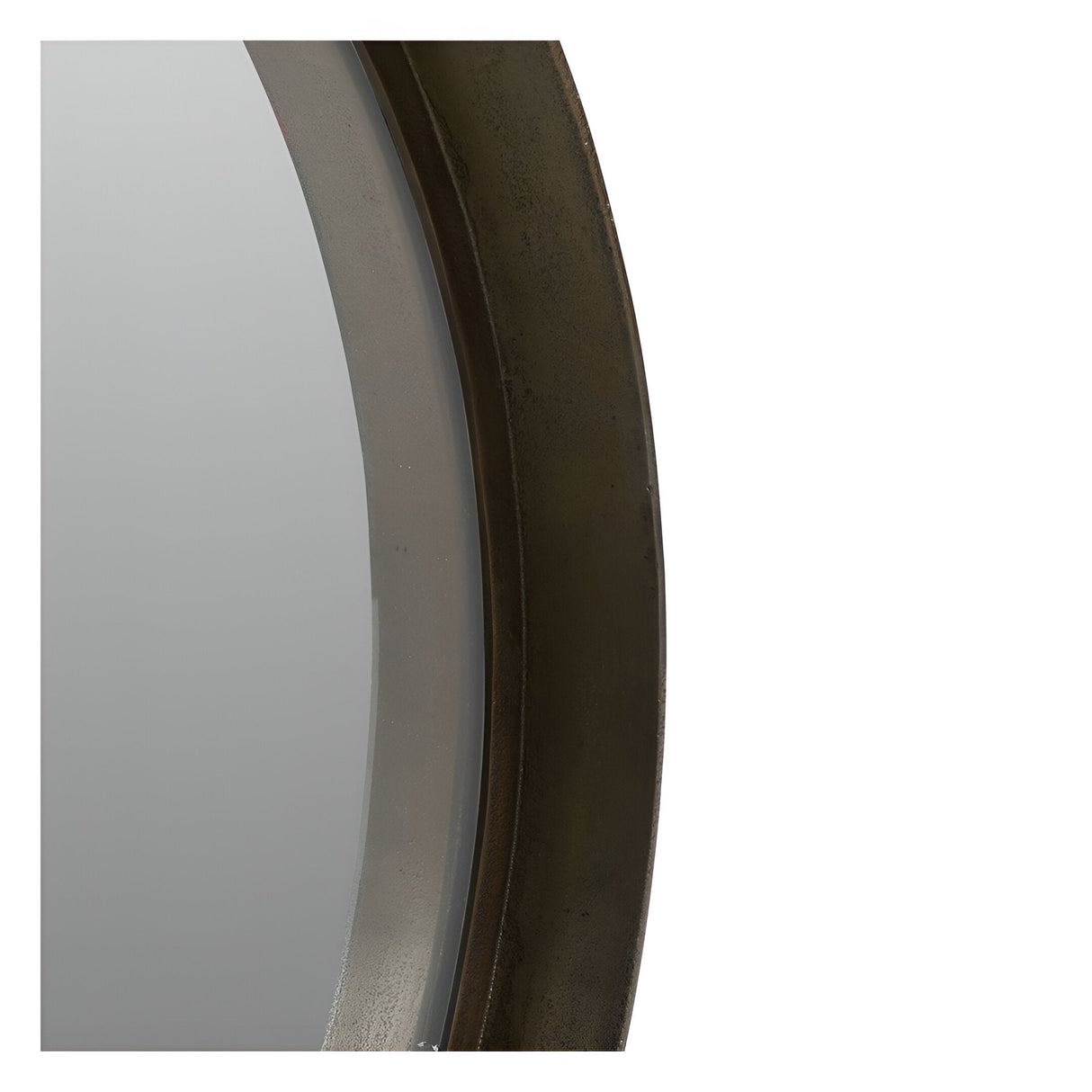 Oslo Brass Textured Round Wall Mirror - 100cm