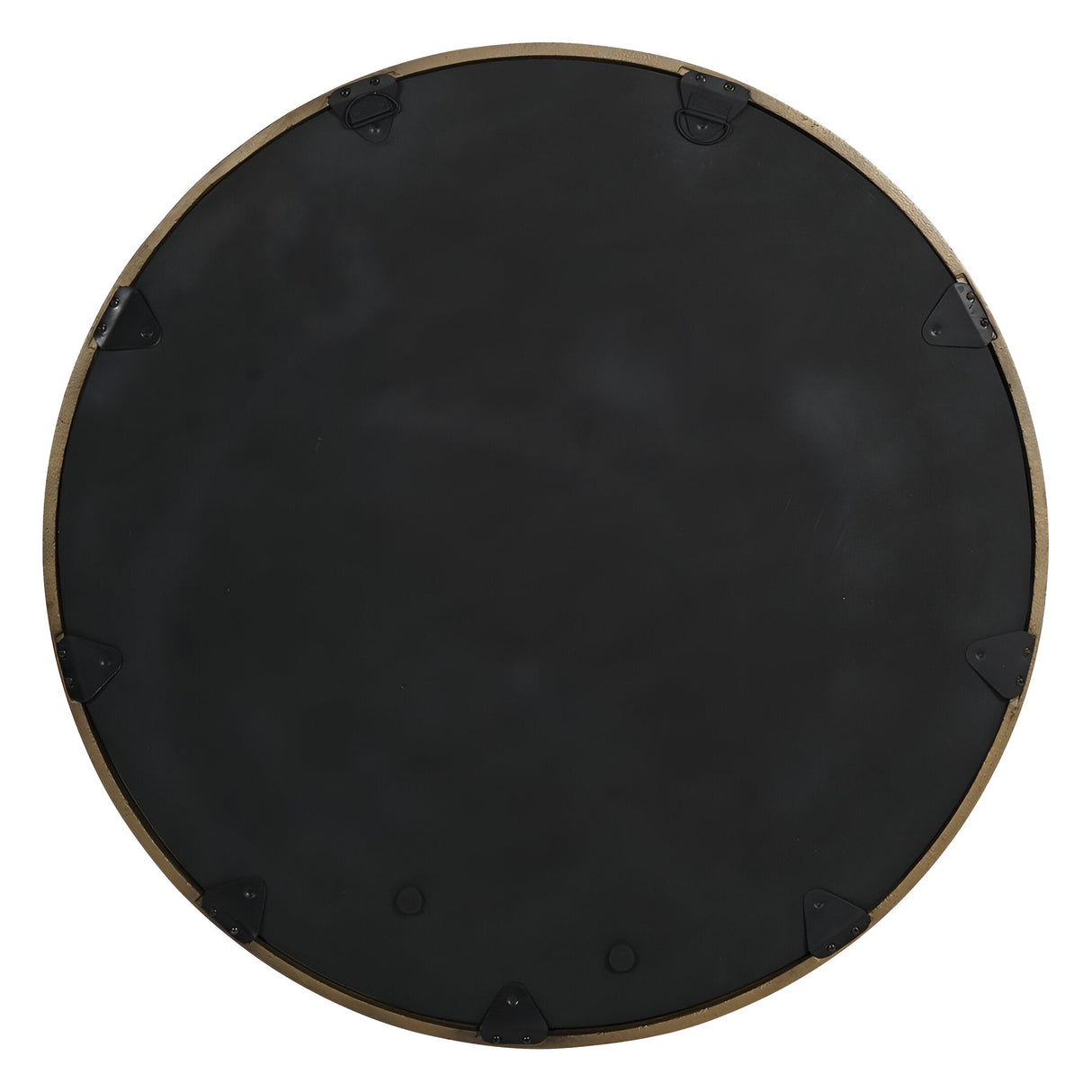 Oslo Brass Textured Round Wall Mirror - 80cm