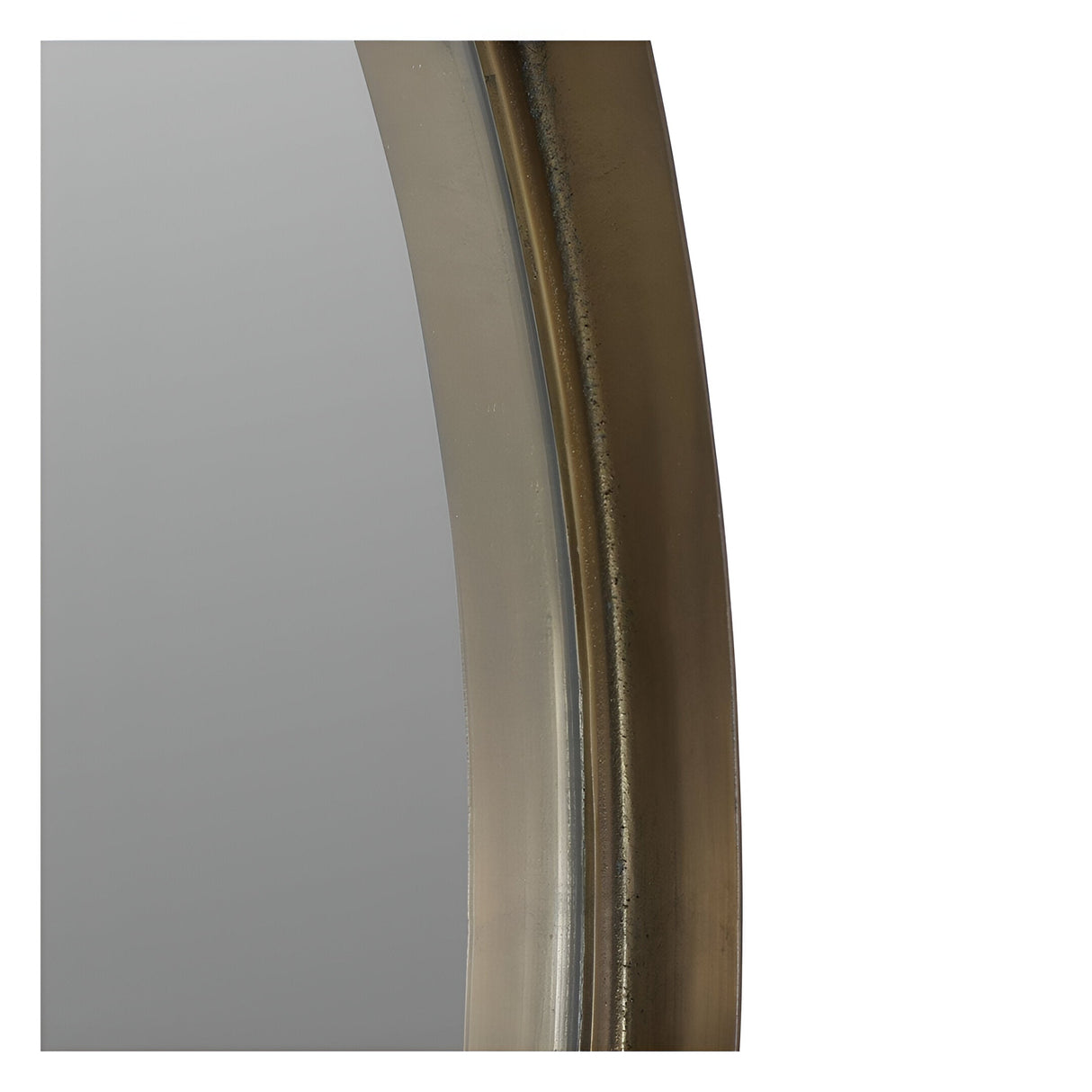 Oslo Brass Textured Round Wall Mirror - 80cm