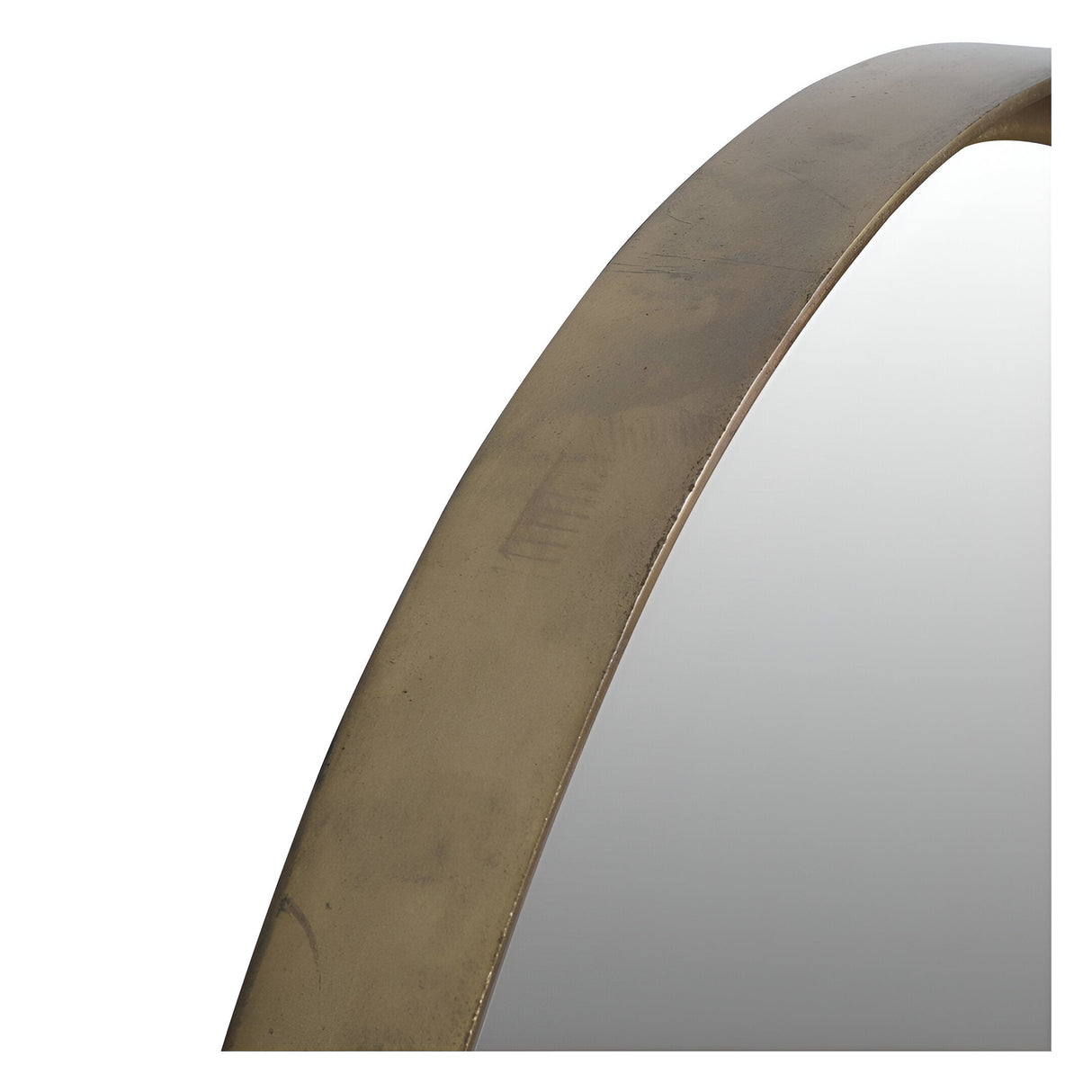 Oslo Brass Textured Round Wall Mirror - 80cm