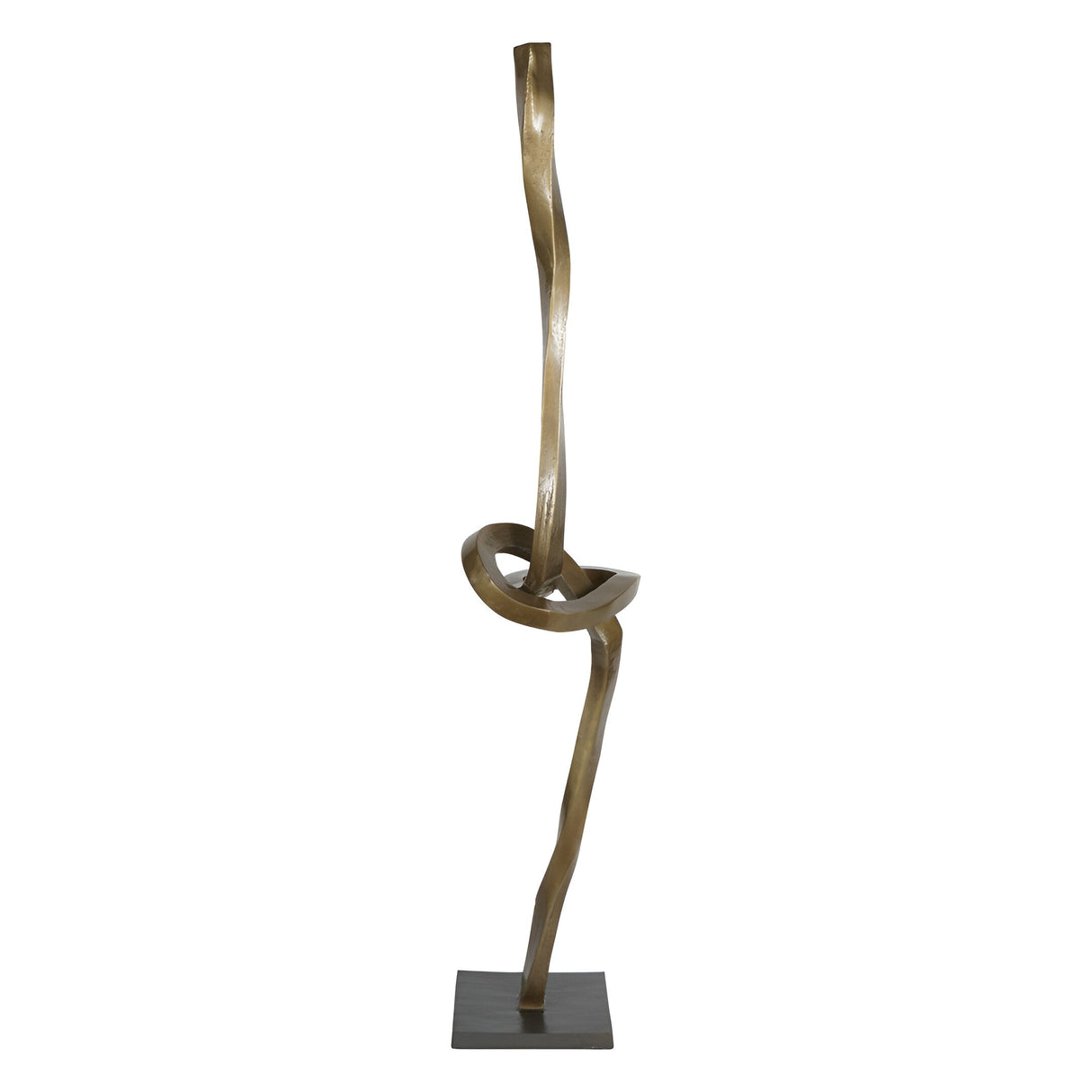 Charlie Textured Brass Aluminium Abstract Sculpture - 158cm