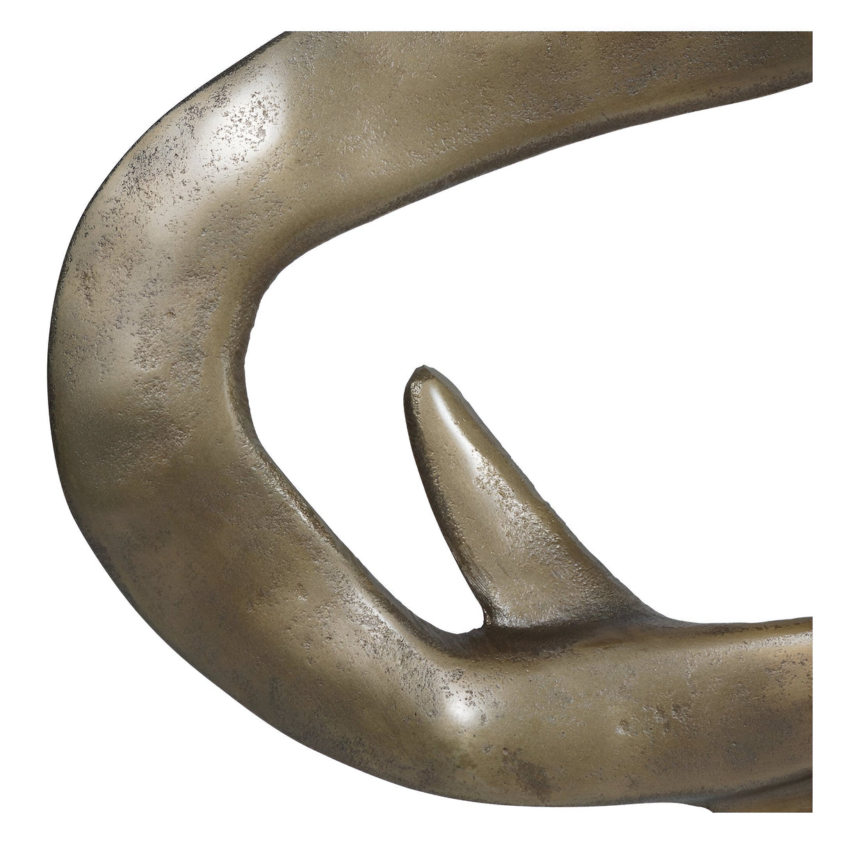 Isla Small Textured Brass Aluminium Abstract Sculpture - 83cm