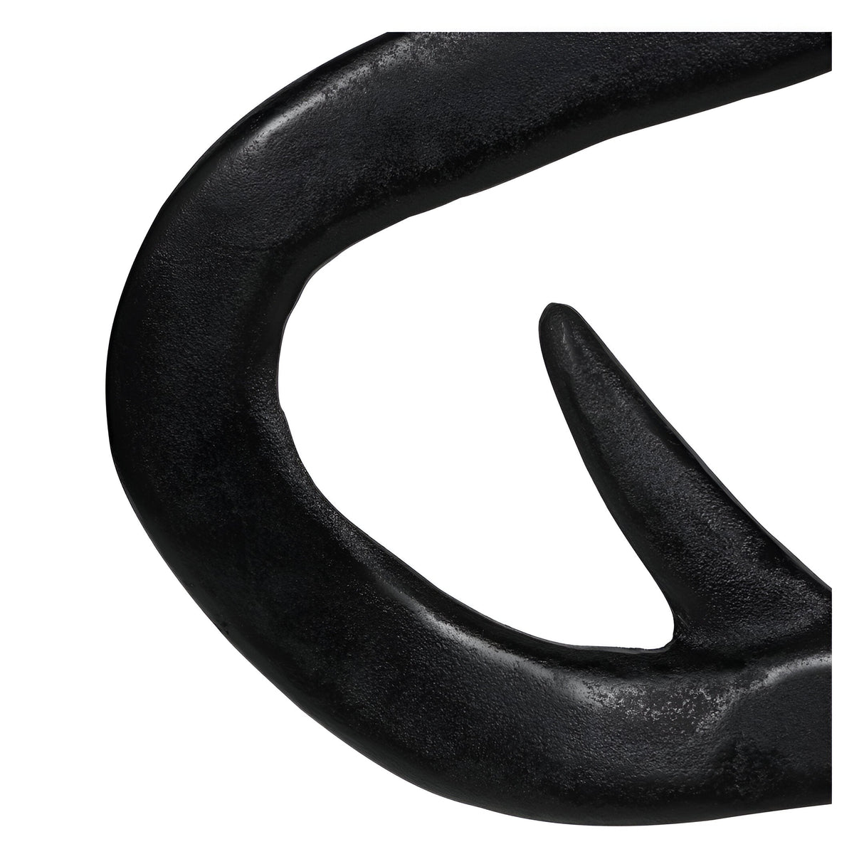 Isla Large Textured Black Aluminium Abstract Sculpture - 117cm