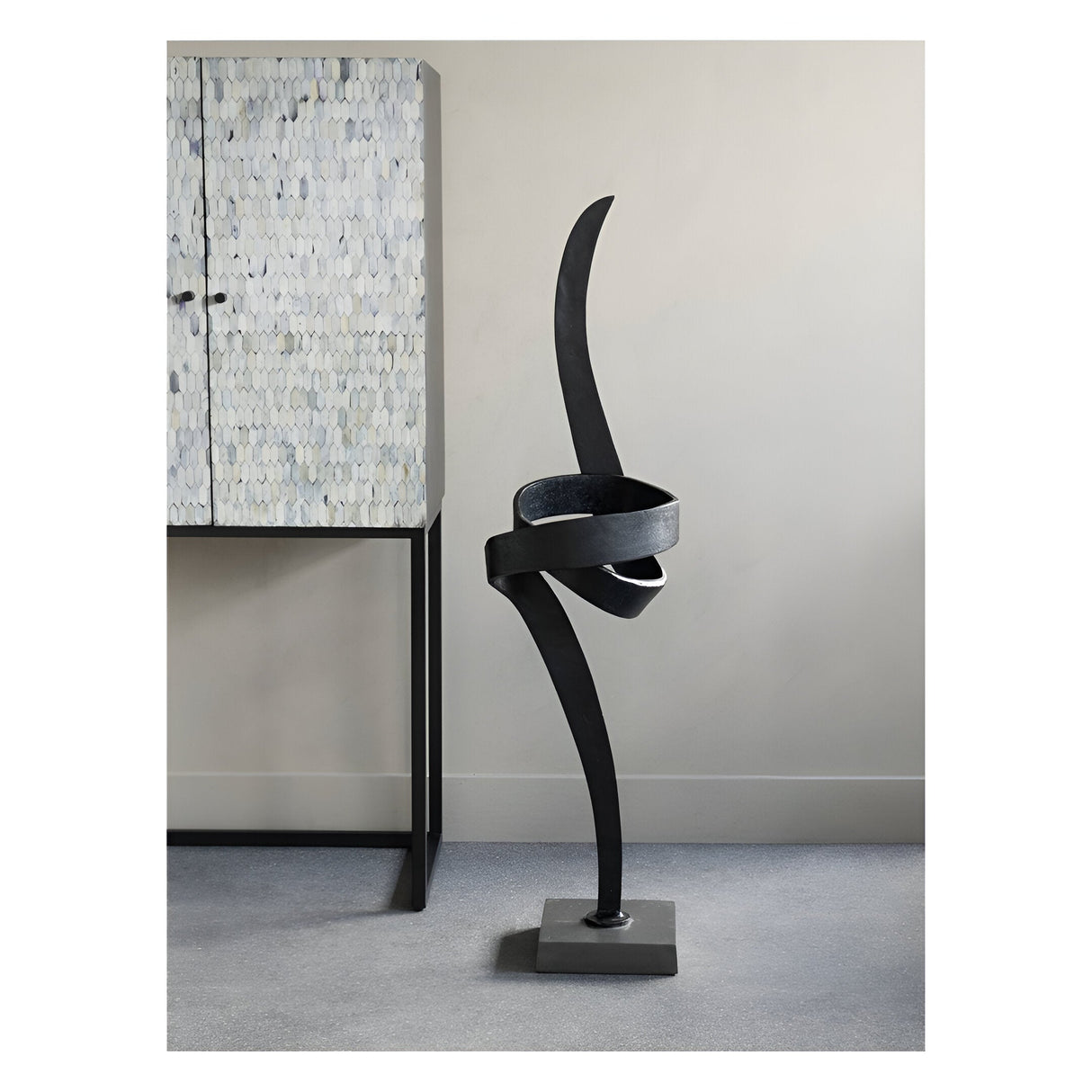 Joshua Textured Brass Aluminium Abstract Sculpture - 128cm