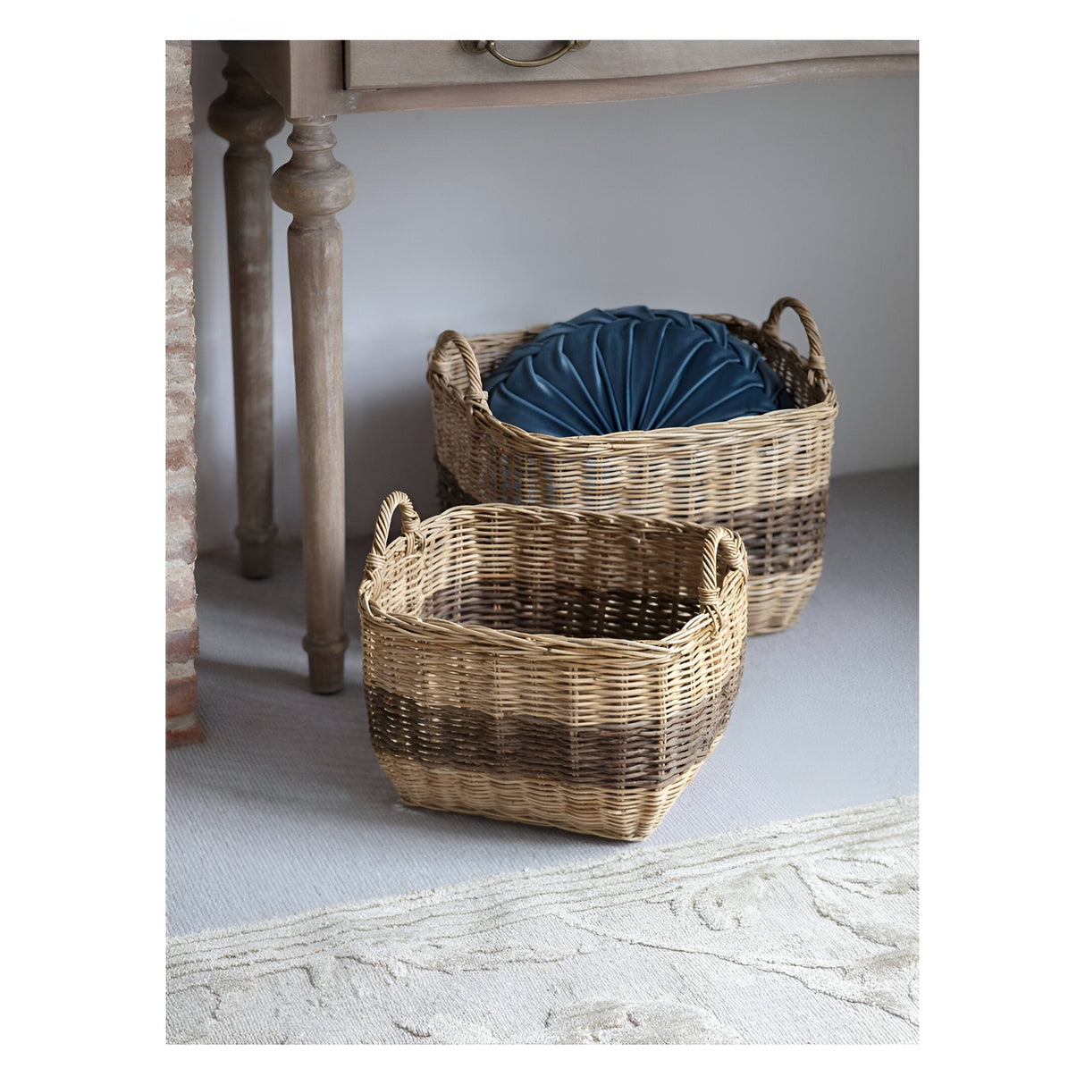 Halong Set of 2 Square Storage Baskets - Natural