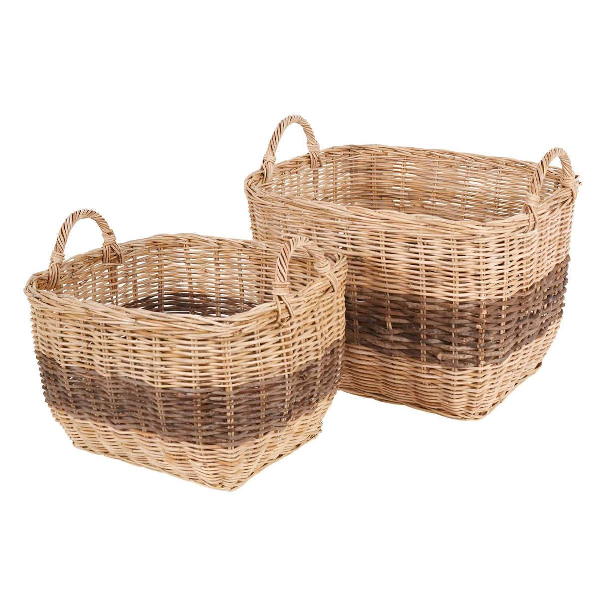 Halong Set of 2 Square Storage Baskets - Natural