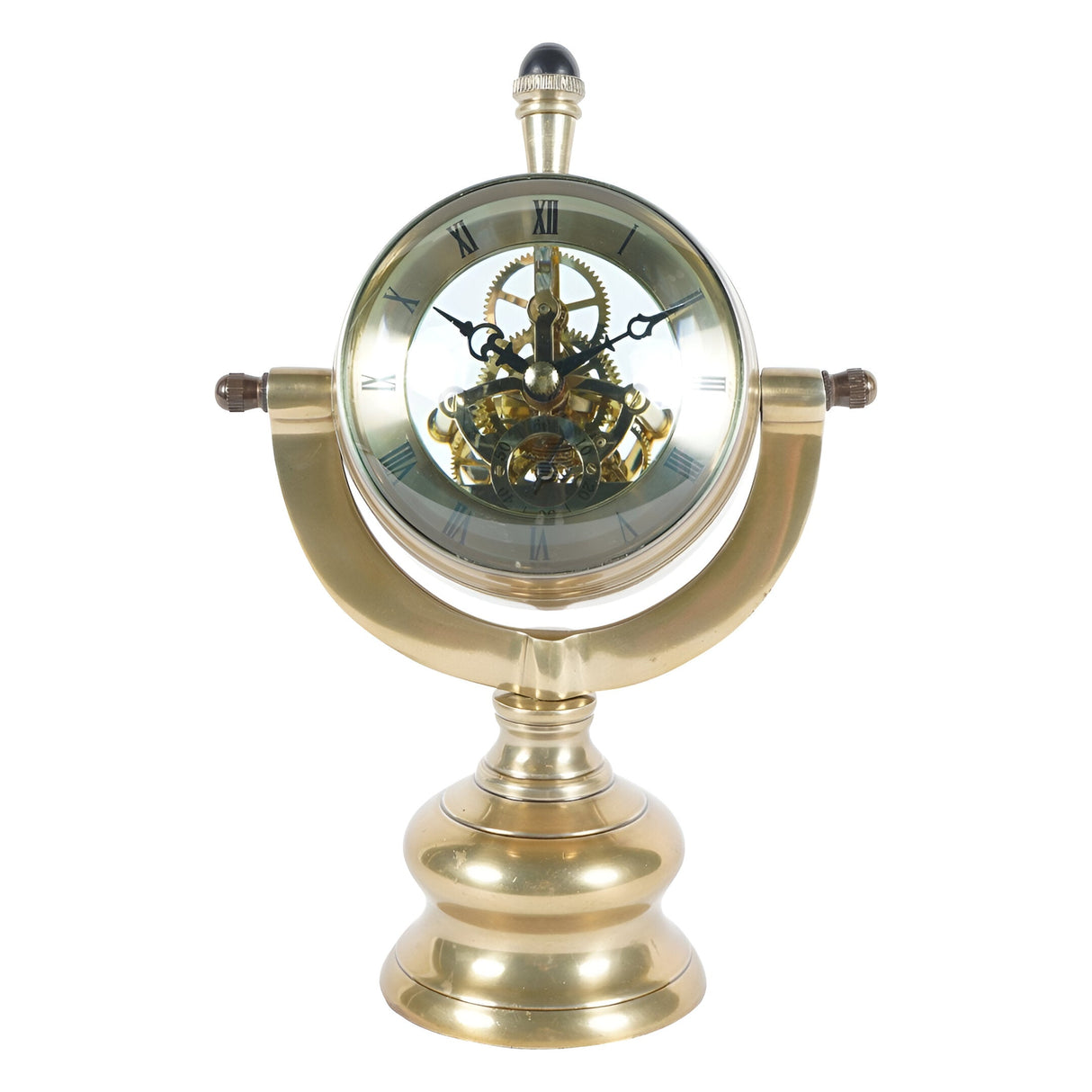 Columbia Mantel Clock - Antique Brass