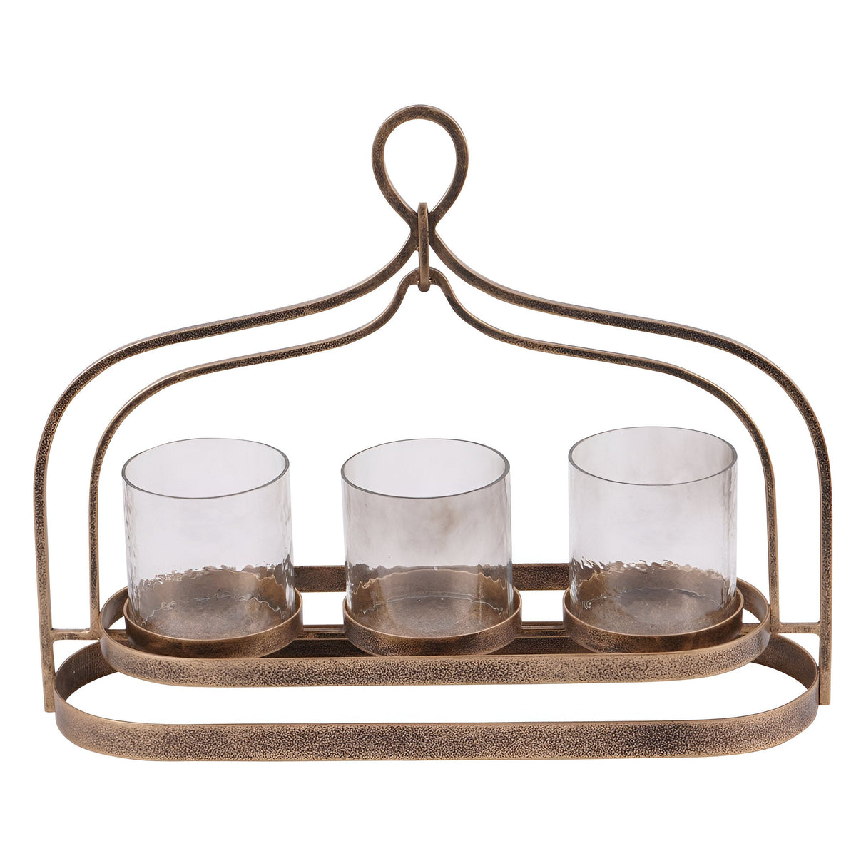 Laura Ashley 3-Light Loop Votive Holder - Aged Gold