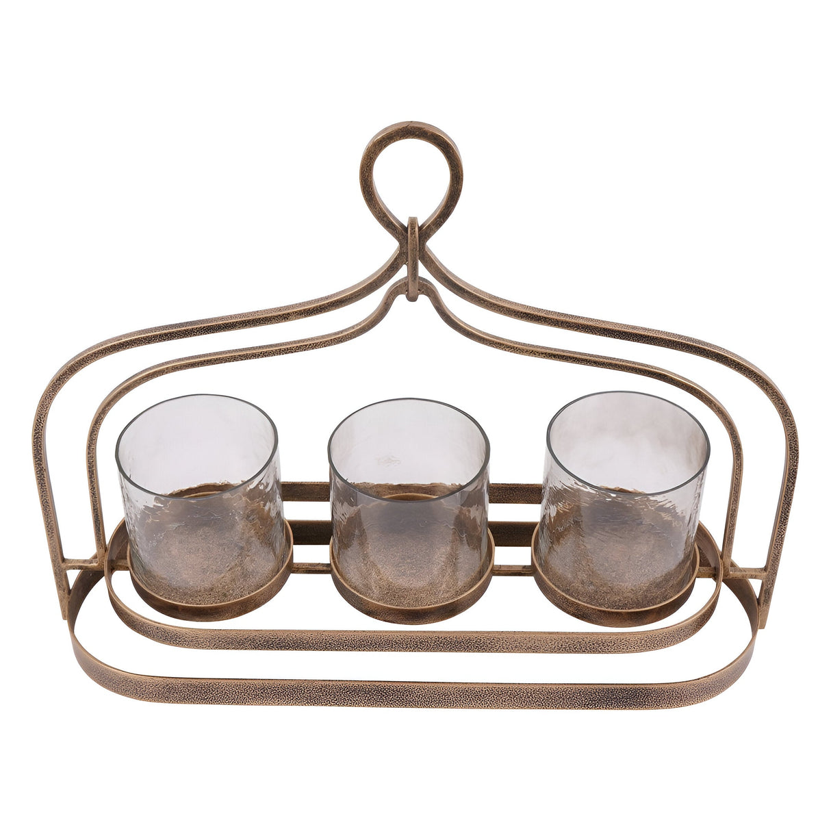 Laura Ashley 3-Light Loop Votive Holder - Aged Gold