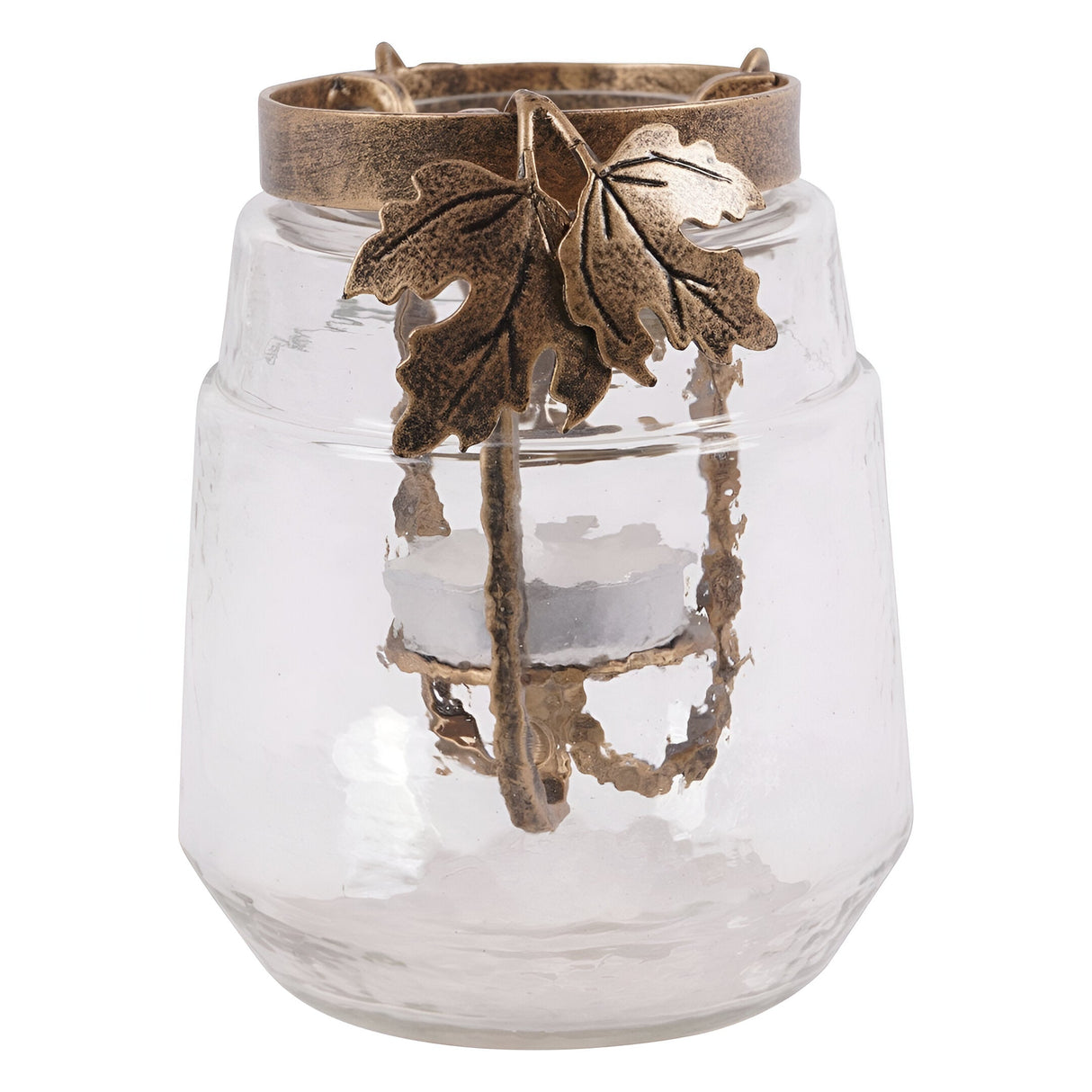 Laura Ashley Small Leaf Bottle Hurricane - Bronze