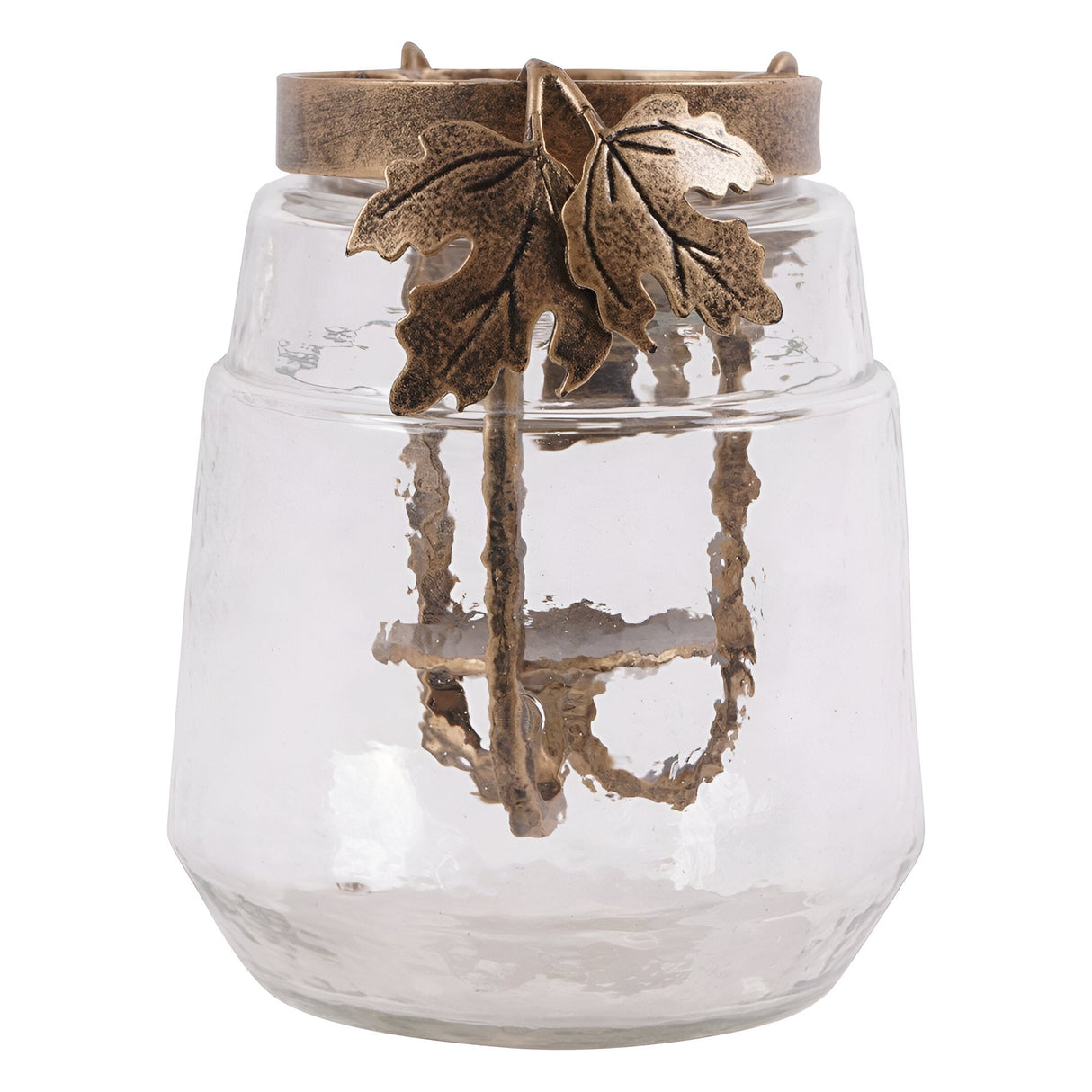 Laura Ashley Small Leaf Bottle Hurricane - Bronze