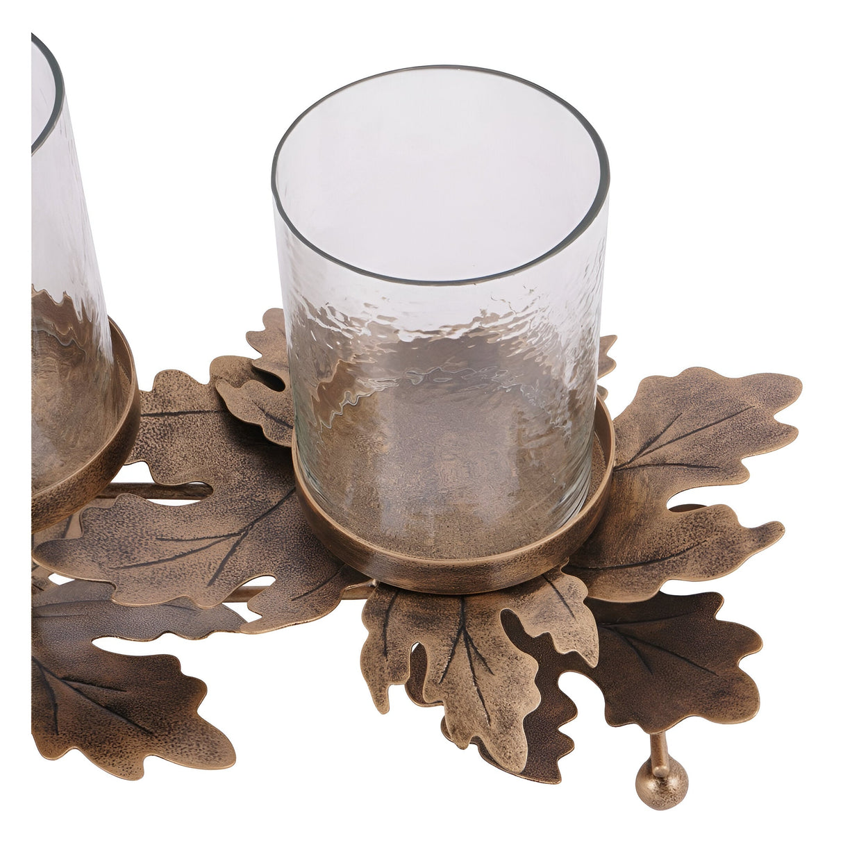 Laura Ashley Corrina Leaf 3 Candle Votive Holder - Bronze