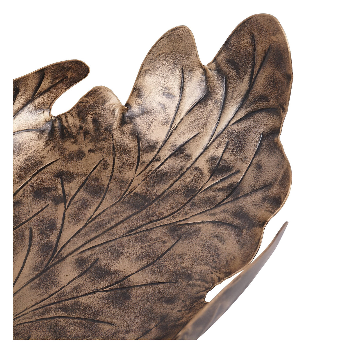 Laura Ashley Corrina Leaf Decorative Platter - Antique Gold