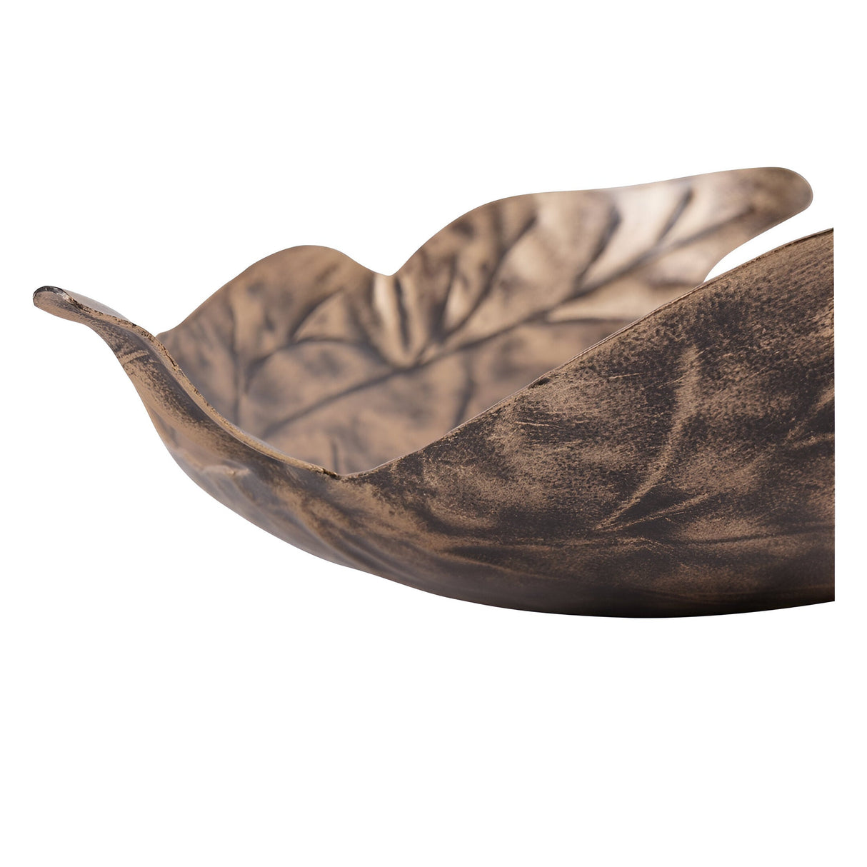 Laura Ashley Corrina Leaf Decorative Platter - Antique Gold