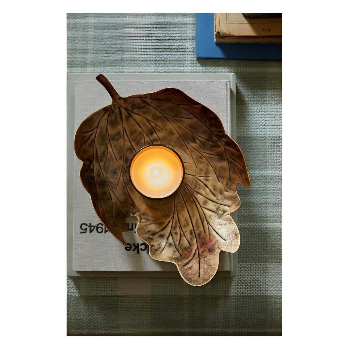 Laura Ashley Corrina Leaf Decorative Platter - Antique Gold