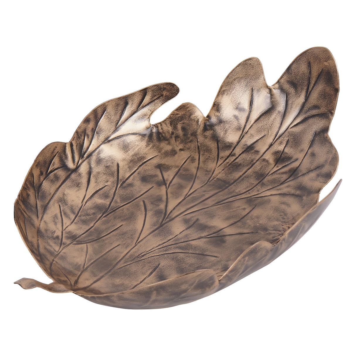 Laura Ashley Corrina Leaf Decorative Platter - Antique Gold