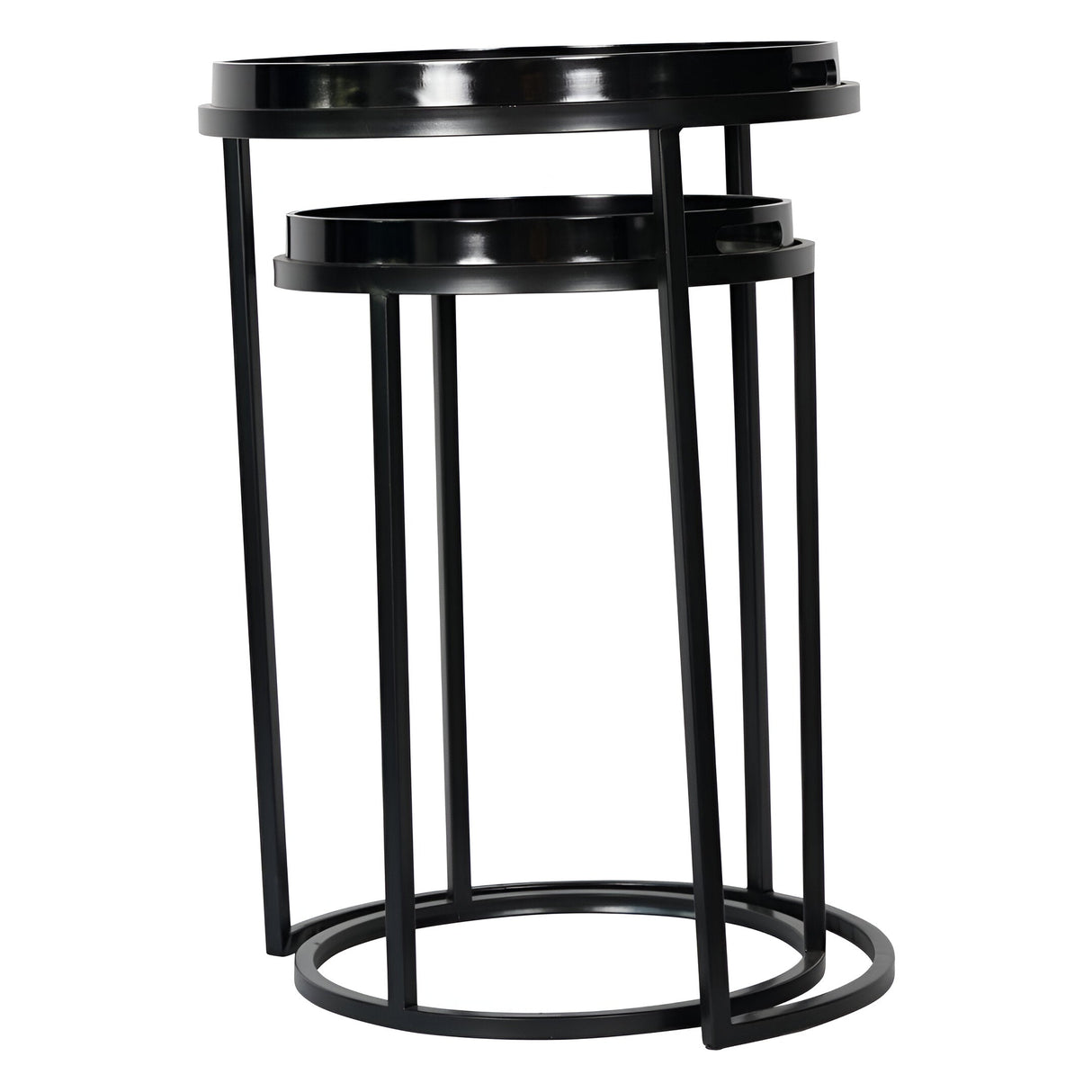 Laura Ashley Louise Set of 2 Tray Tables - Black