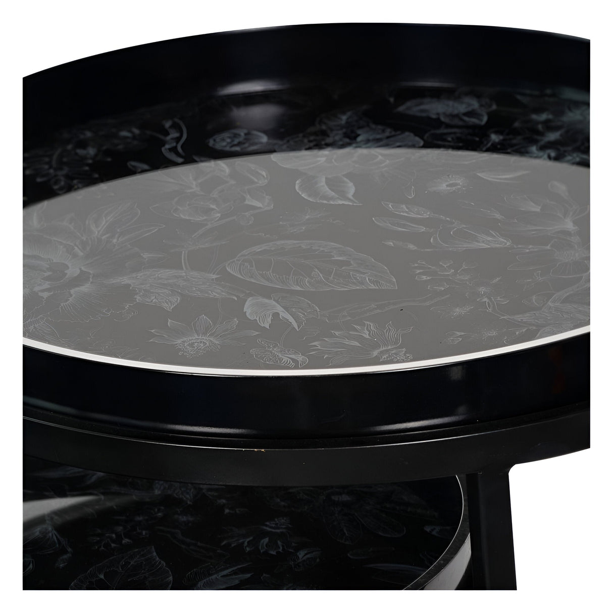 Laura Ashley Louise Set of 2 Tray Tables - Black