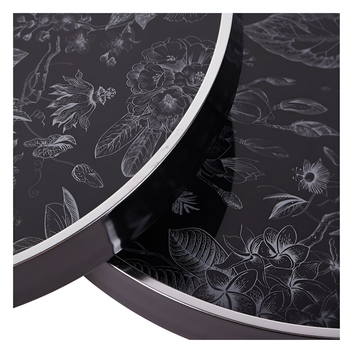 Laura Ashley Louise Print Set of 2 Trays - Black & White