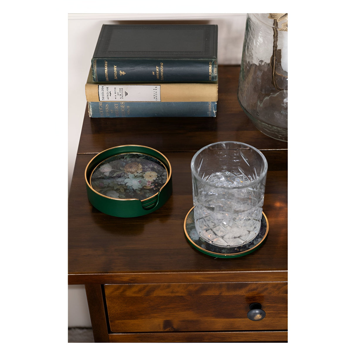 Laura Ashley Mathilde Set of 4 Coasters - Green