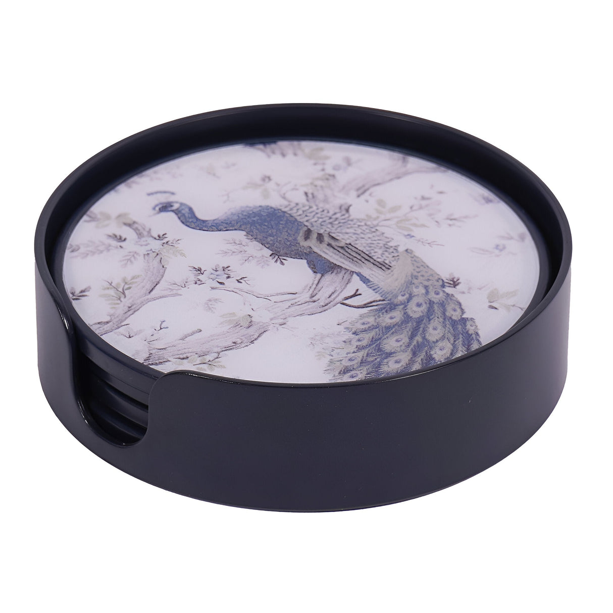 Laura Ashley Belvedere Peacock Set of 4 Coasters - Blue