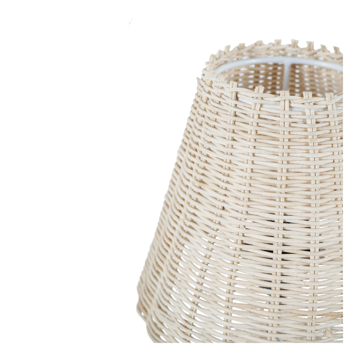 Mini Rattan Table Lamp With Shade - Beige