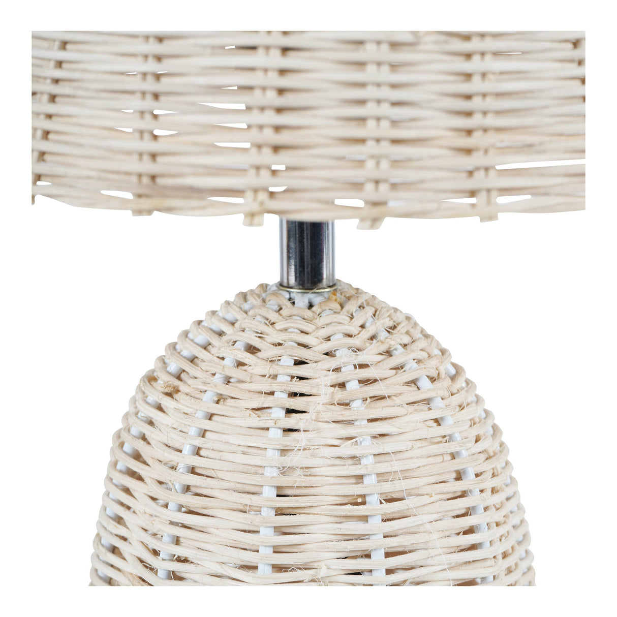 Mini Rattan Table Lamp With Shade - Beige
