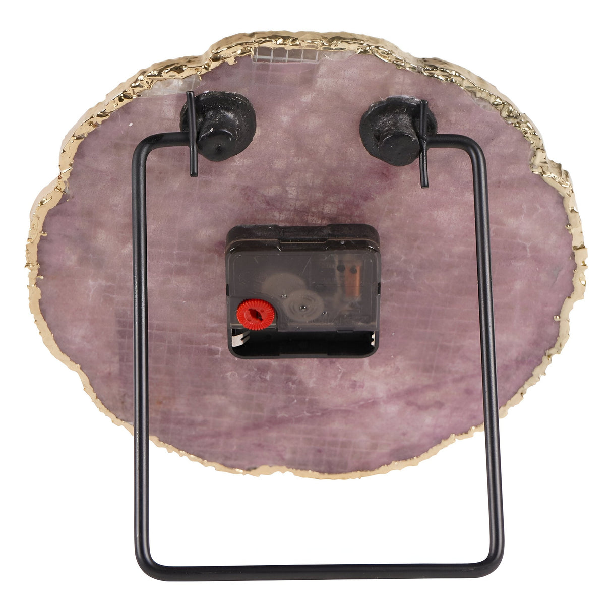 Agate Mantel Clock - Dusky Pink & Gold