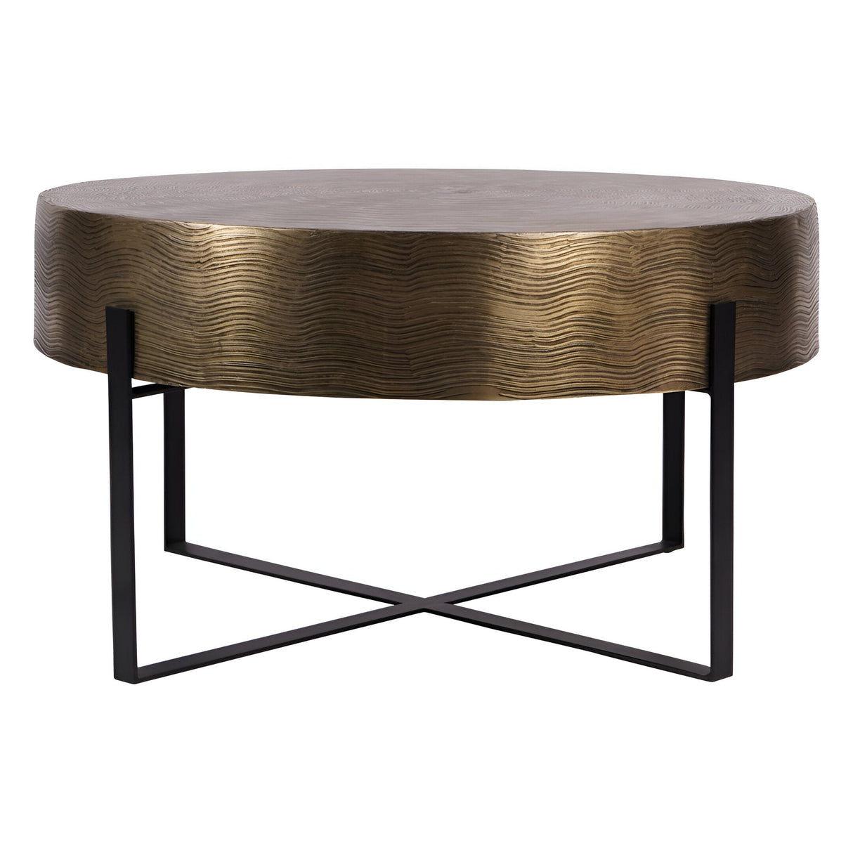 Santa Cruz Coffee Table 82cm - Etched Brass