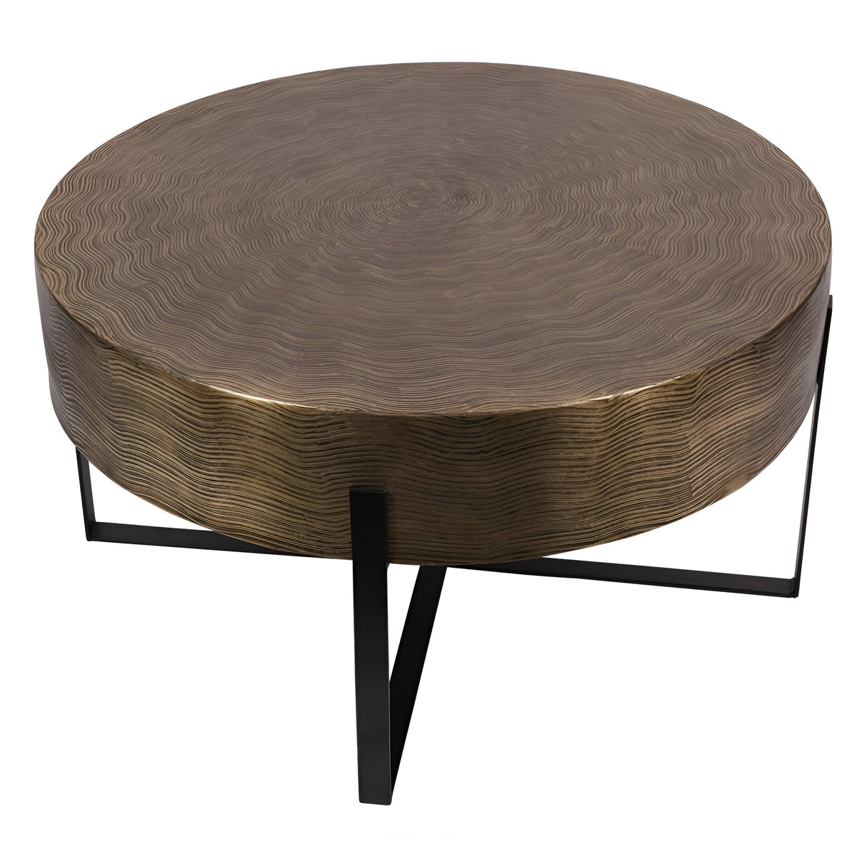 Santa Cruz Coffee Table 82cm - Etched Brass