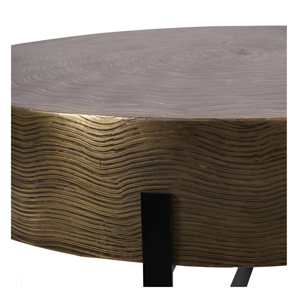 Santa Cruz Coffee Table 82cm - Etched Brass