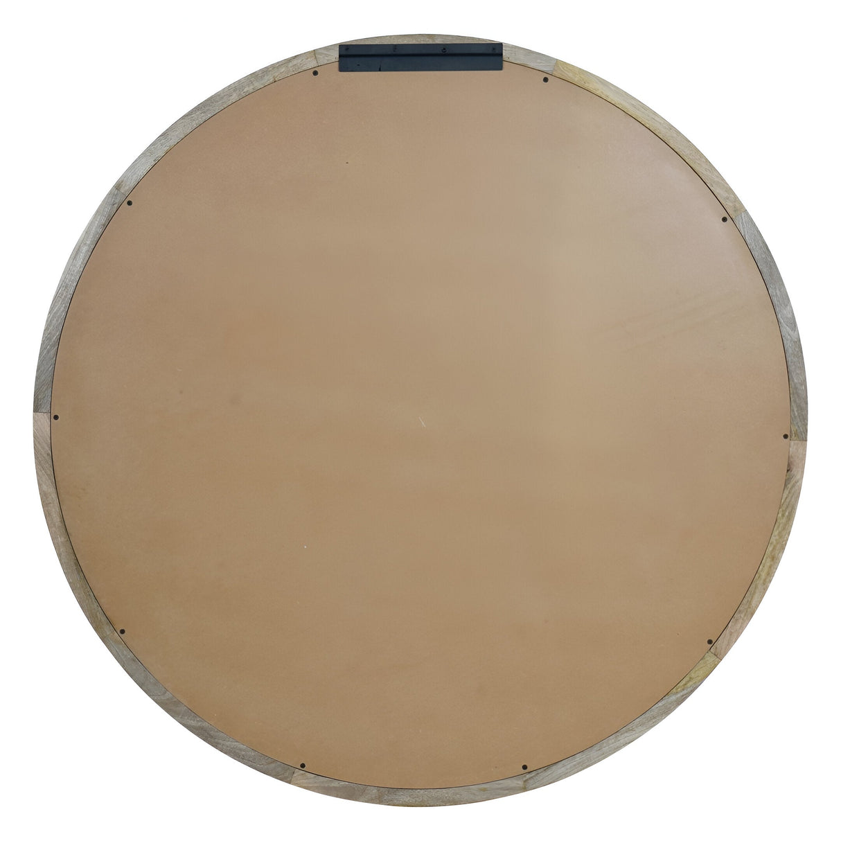 Leon Round Solid Wood Medium Wall Mirror - 90cm