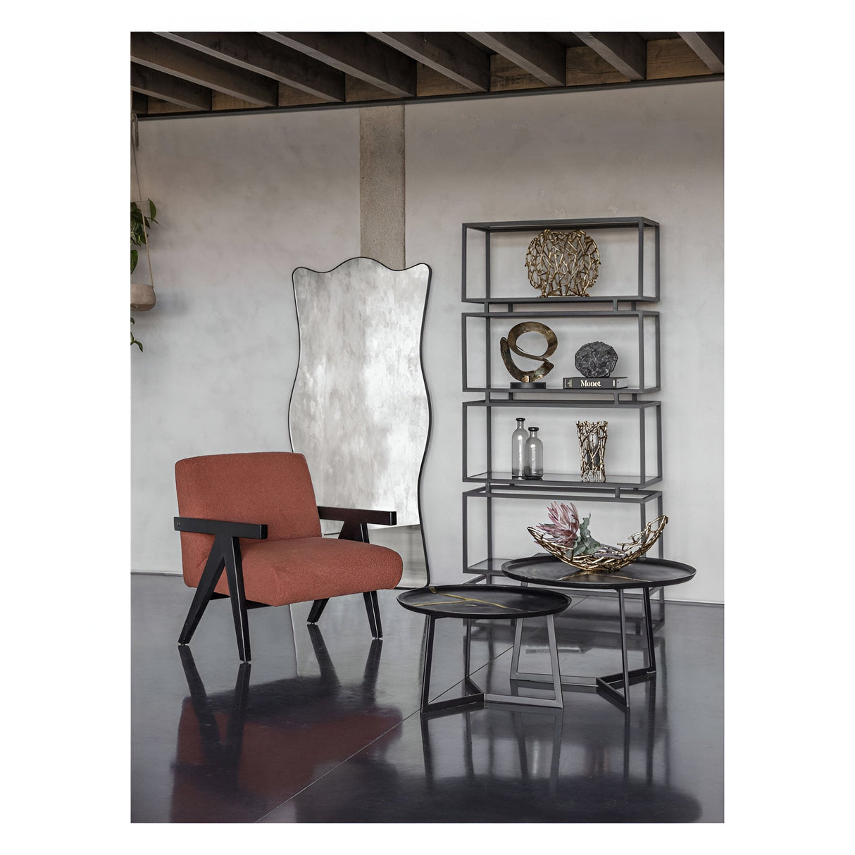 Tidal Metal Edge Rectangular Leaner Mirror - 82x178cm