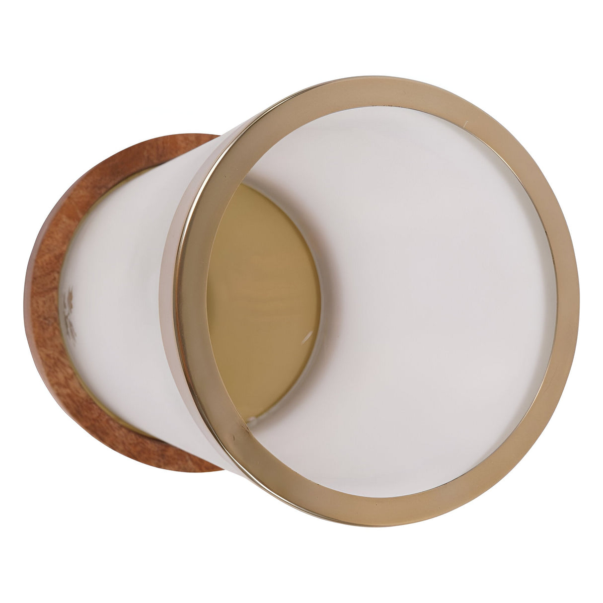 Laura Ashley Small Frosted Glass Hurricane - Gold