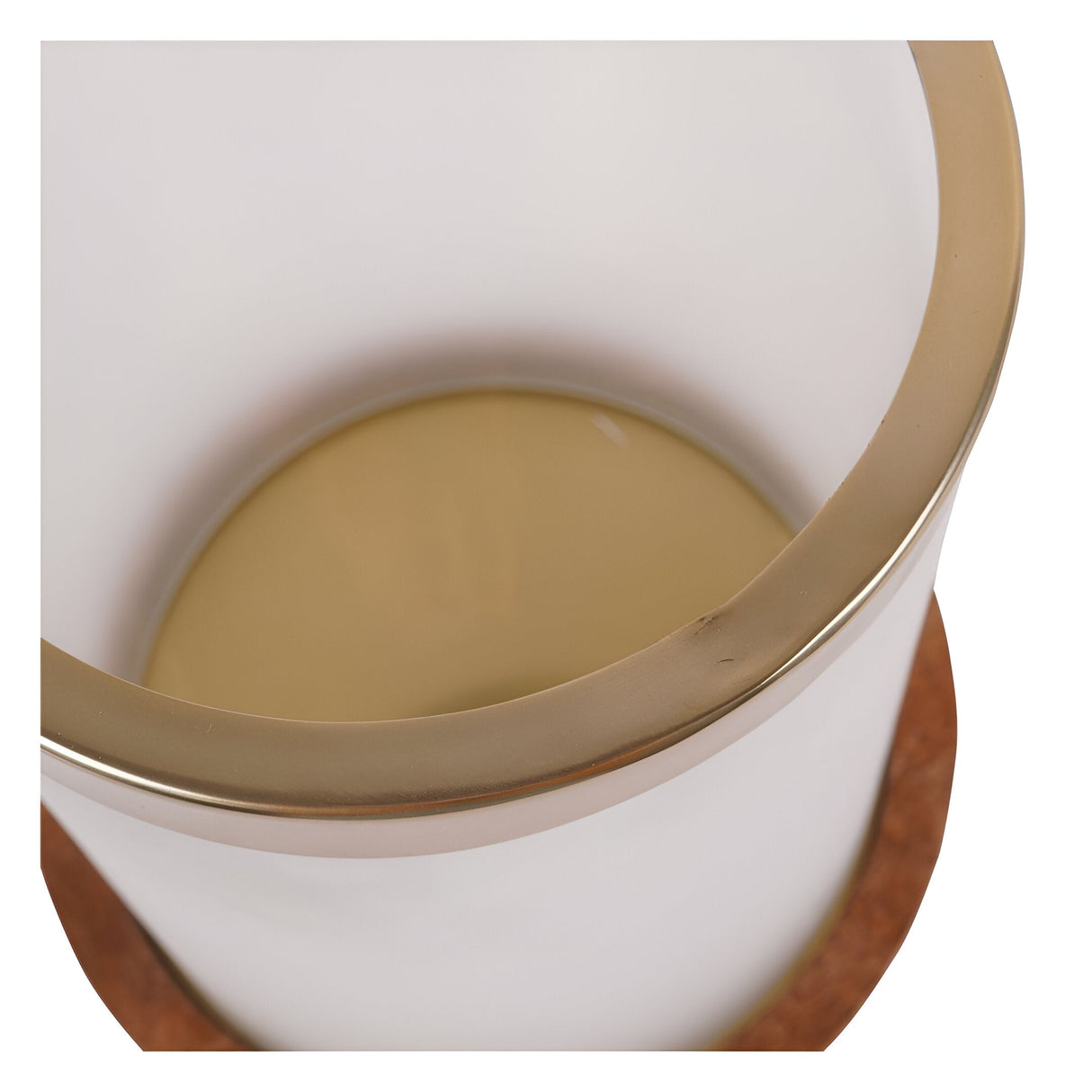 Laura Ashley Small Frosted Glass Hurricane - Gold