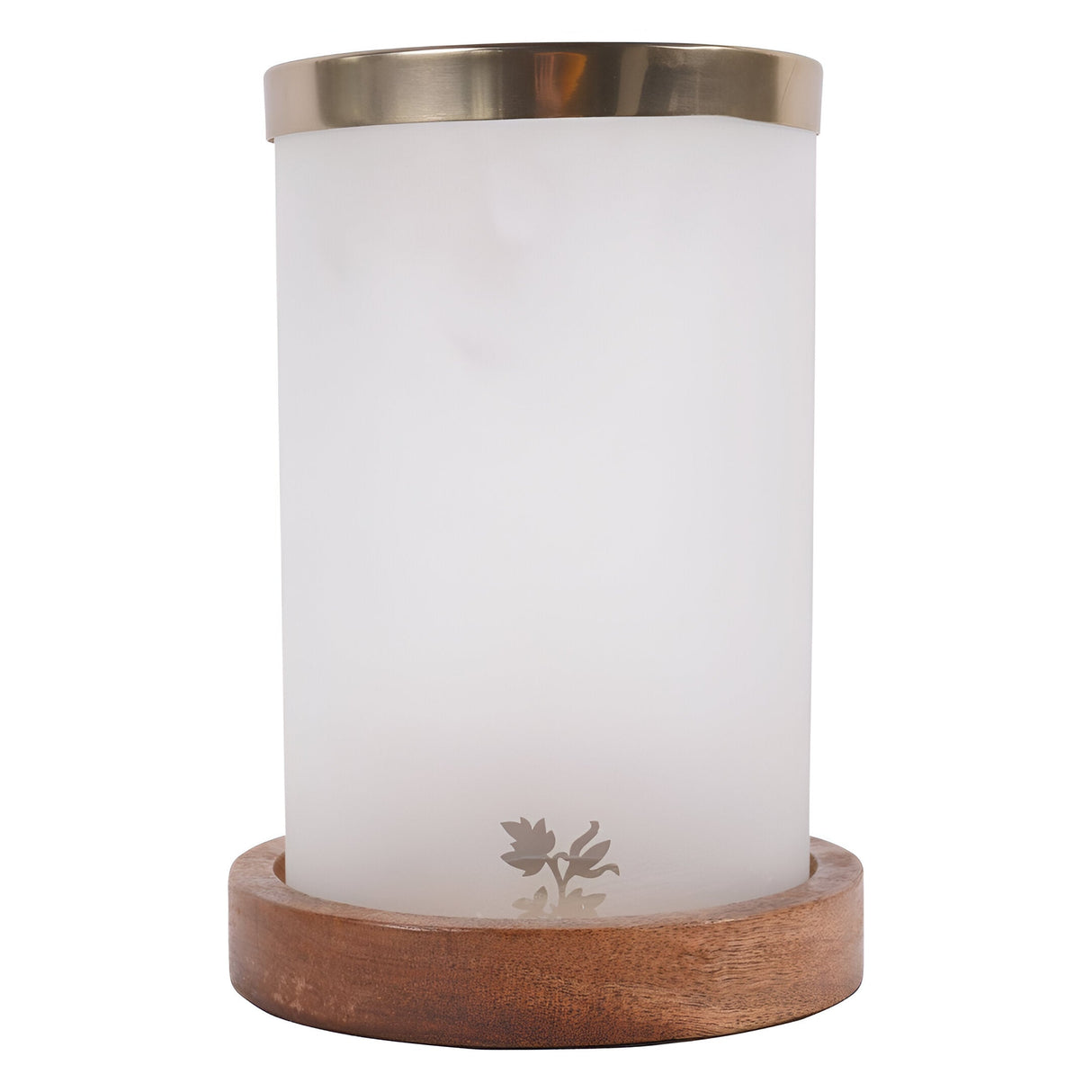 Laura Ashley Small Frosted Glass Hurricane - Gold